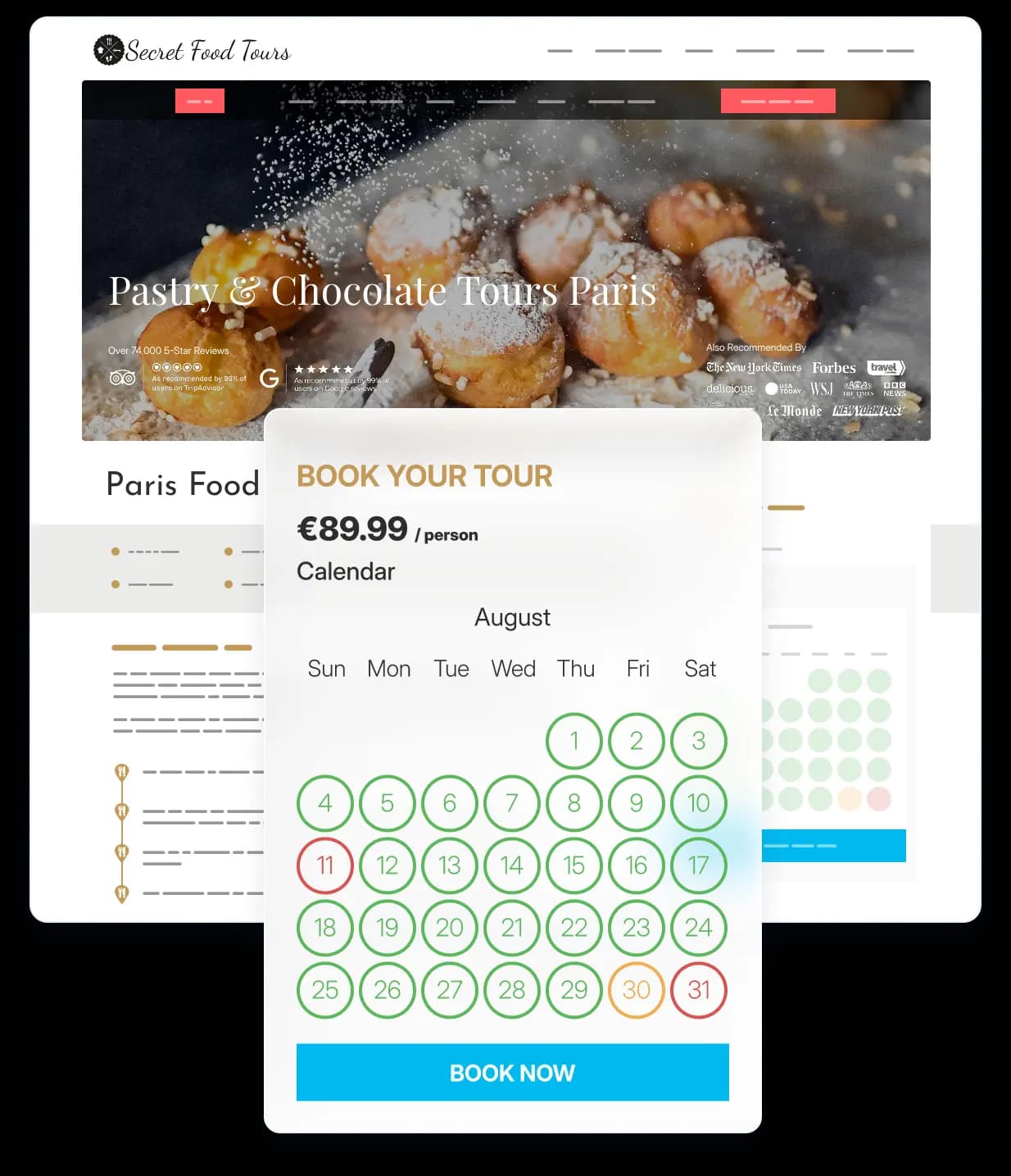 dashboard secret food tours